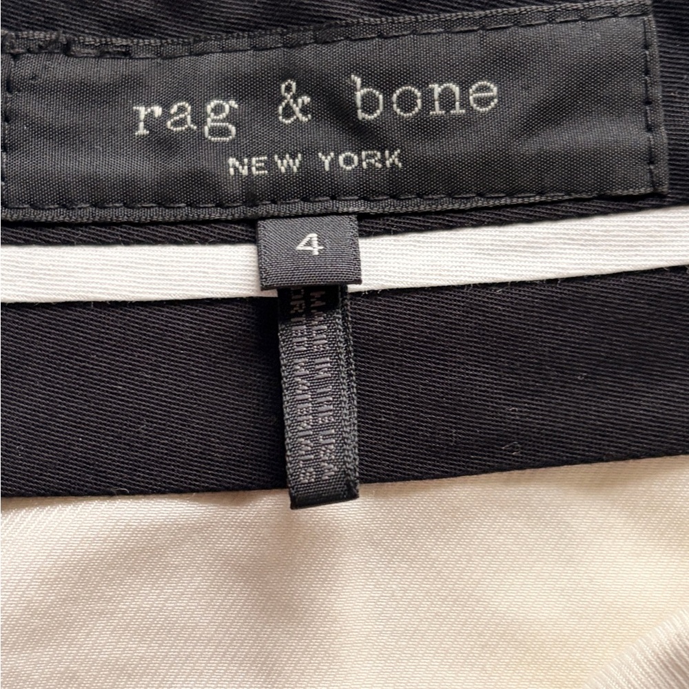 Rag & Bone Ivory Pinstripe Cropped Pants Size 4 – Frayed Hem - Picture 5 of 6